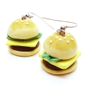 Hamburger Ohrringe mit Edelstahl Ohrhaken - bunter Sommerschmuck